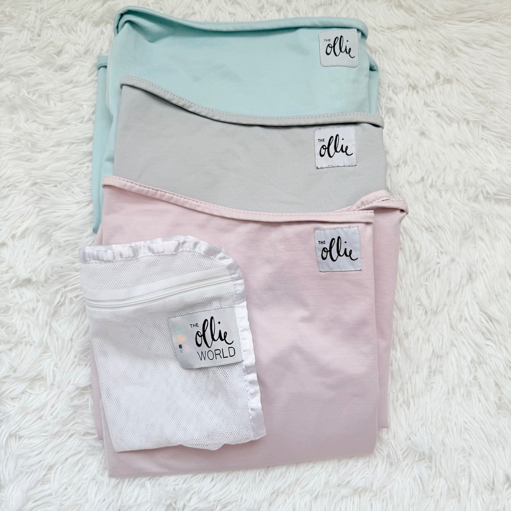 The Ollie World Swaddle Bundle Set of 3 One Size with Laundry Bag